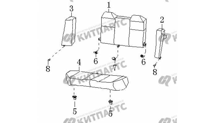 Заднее сиденье. Вид 2. BYD